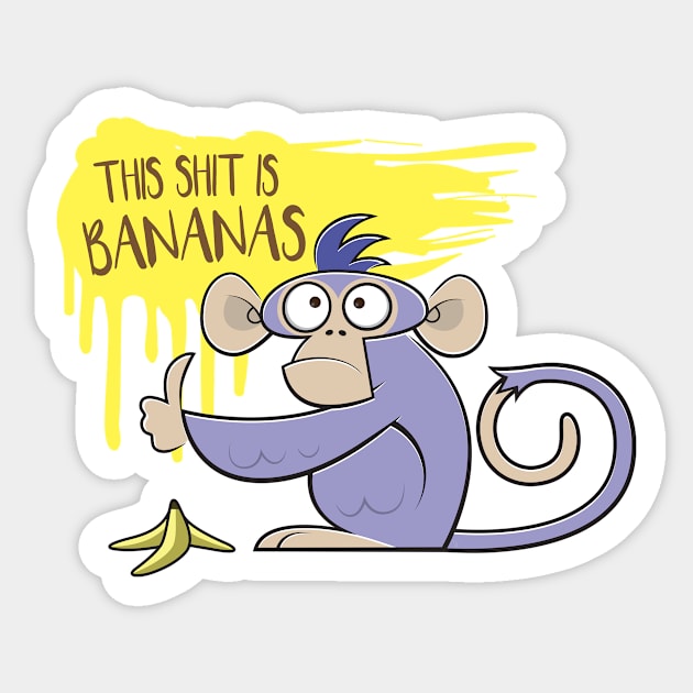 Bananas Sticker by ToddTheFoxArt182